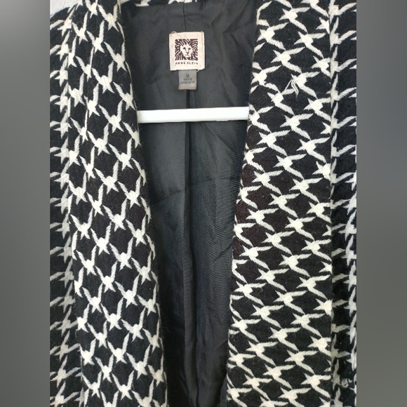 Anne Klein Houndstooth 100% Acrylic 3/4 sleeve Blazer - Picture 2 of 2